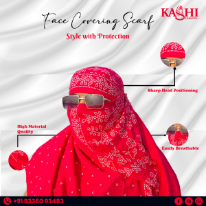 Face Covering Scarf, lightweight Breathable Fabric